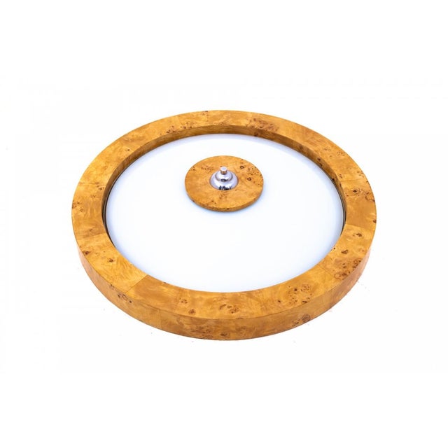 Round Ceiling Lamp, Poland, 1950s For Sale - Image 4 of 5