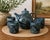 Signed Butterfield Studio Pottery Teapot 4 Cups Blue Green Sgraffito Set For Sale - Image 10 of 10