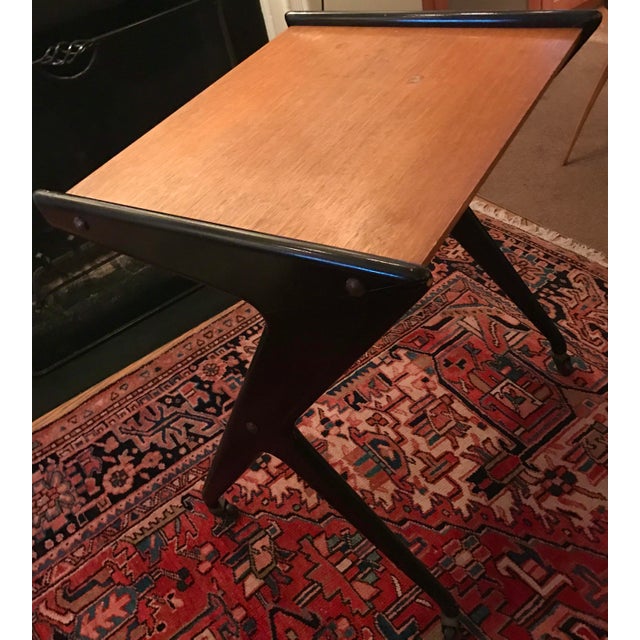 Brown Mid 20th Century Desk, Freestanding, French Designer Attributed to Jean Prouvé For Sale - Image 8 of 12