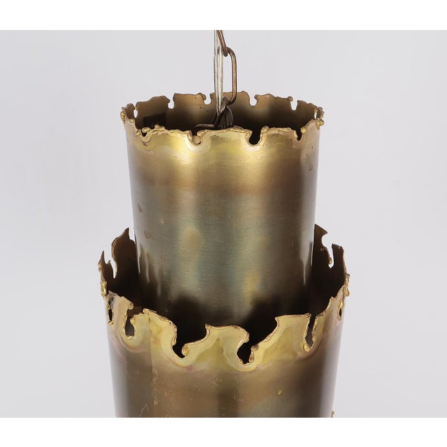 Brown Vintage 6400 Brass Pendant Lamps by Svend Aage Holm Sørensen for Holm Sørensen & Co, 1960s, Set of 2 For Sale - Image 8 of 13