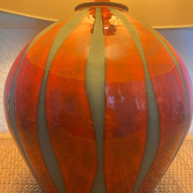 Vintage Studio Pottery Table Lamp by Neville and Green For Sale - Image 5 of 9