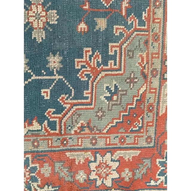 Textile Antique European Oushak Hand Knotted Rug, 1890s For Sale - Image 7 of 10