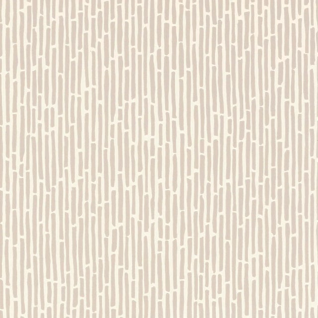 Lively and graphic, this pattern suggests a dense thicket of bamboo. The wallcovering is surface printed for added texture...