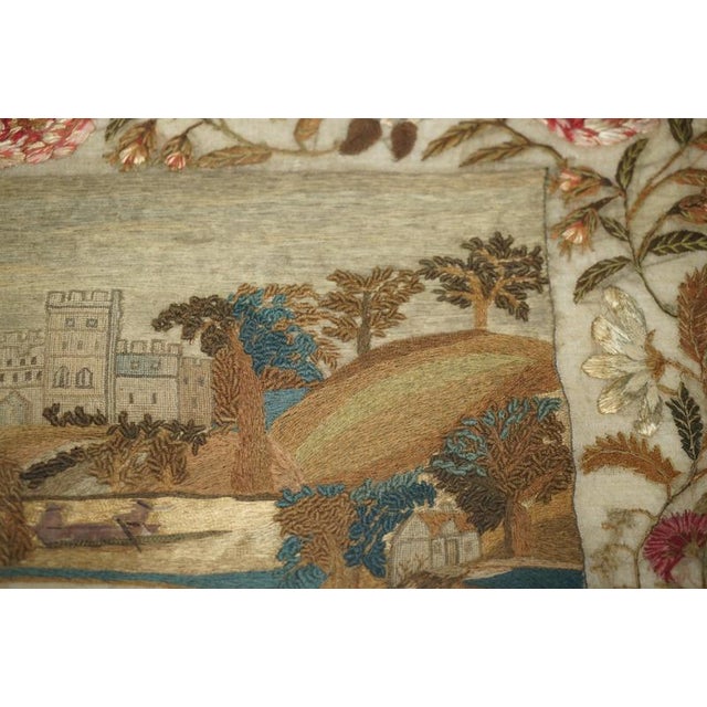 Textile Antique William IV Needlework Stumpwork Sampler with Hardwood Frame, 1834 For Sale - Image 7 of 18