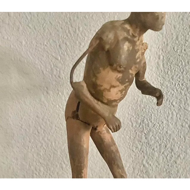 Handmade art studio model of a standing man, (9” high) by an unknown student artist. Constructed of a wire form with...