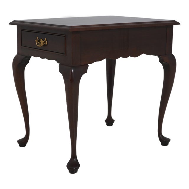 Stickley Queen Anne 1 Drawer Mahogany Lamp Table For Sale