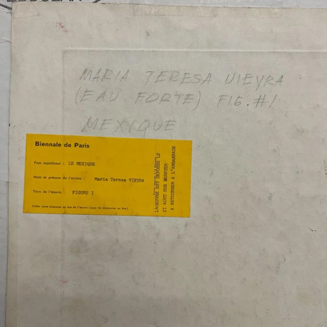 Pez Abstract Paper Engraving, Limited Edition 6/25, Maria Teresa Vieyra Rincon For Sale - Image 9 of 13