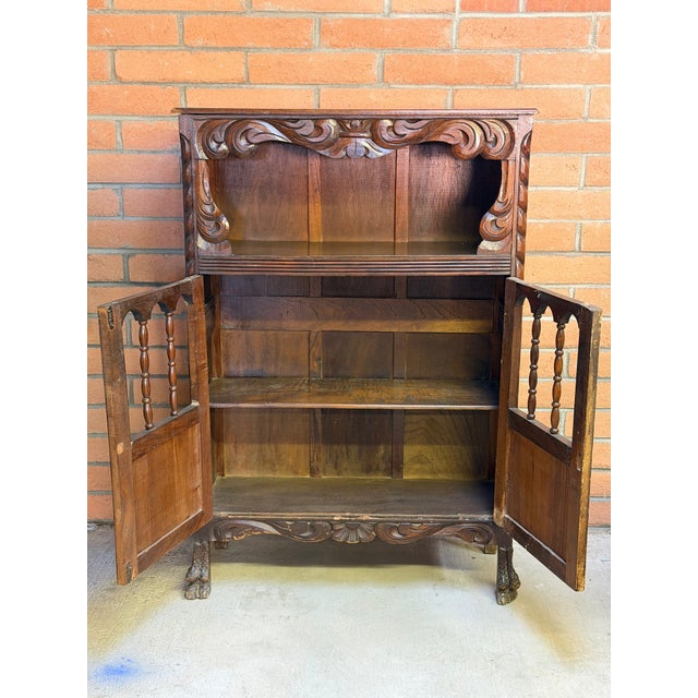 Antique Mexican Colonial Revival Small Trastero/Cupboard For Sale - Image 4 of 9