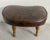 1960s 1960s Vintage Mid-Century Modern Kidney Footstool Dark Brown Pleather Wood Legs For Sale - Image 5 of 12