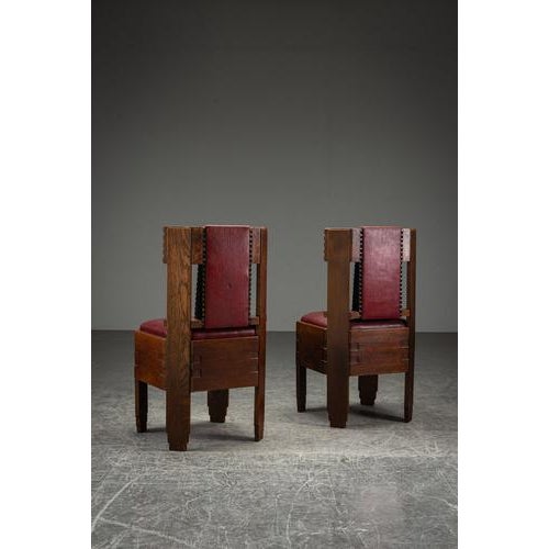 Brown Amsterdamse School Accent Chair from Architects A. Eibink & J.A. Snellebrand For Sale - Image 8 of 16