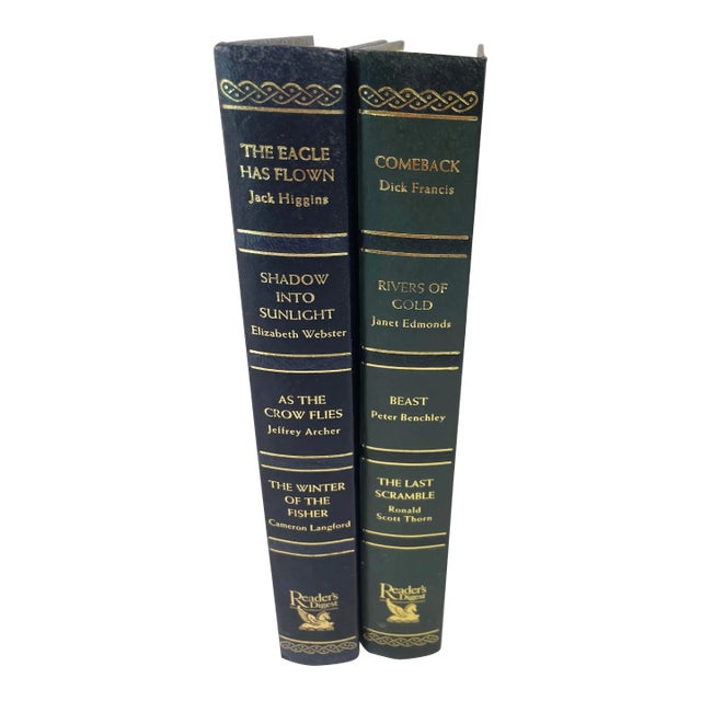 Vintage Leather Bound Readers Digest Best Seller Books - Set of Two For Sale