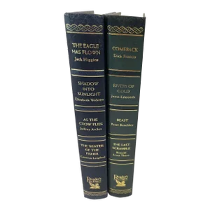 Vintage Leather Bound Readers Digest Best Seller Books - Set of Two