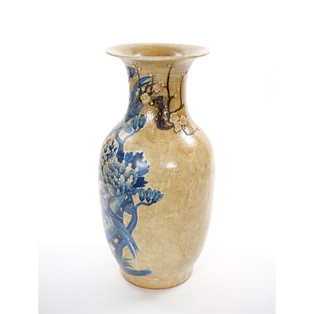 Mid-20th Century Chinese Porcelain Vase With Phoenix and Floral Motifs For Sale - Image 4 of 11
