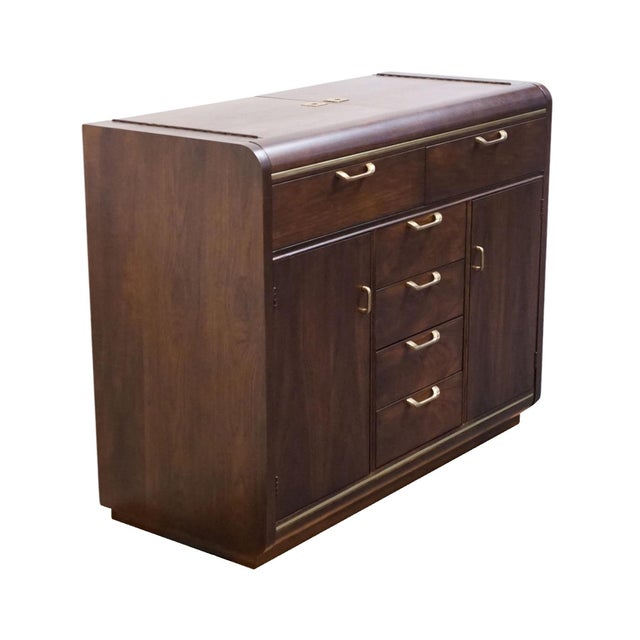 Thomasville Thomasville Furniture Founders Collection Asian Inspired 72" Flip-Top Server Buffet 22121 For Sale - Image 4 of 17