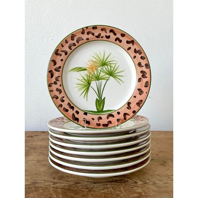 Vintage Coastal Italian Glazed Ceramic Salad Plates - Set of 8 For Sale - Image 12 of 12