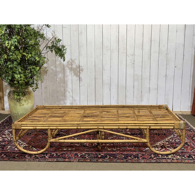 Vintage Rattan and Bamboo Daybed, 1960s For Sale - Image 17 of 17