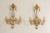 High Quality Vintage Neoclassical Influenced Pair of Partial Gilt and Tassel Decorated 2-Light Wall Sconces