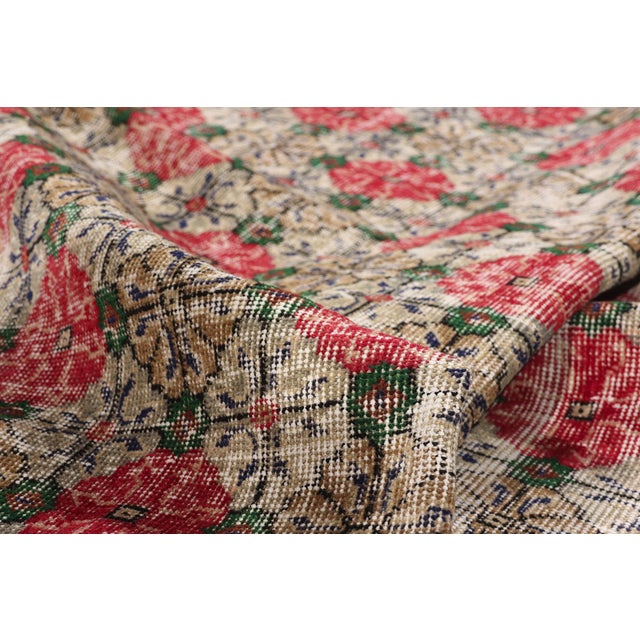 Zeki Muren Vintage Turkish Sivas Rug - 06'11 X 10'06 For Sale In Dallas - Image 6 of 10