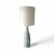 Atomic Era Ceramic Table Lamp in Light Aquamarine, Refurbished For Sale In Raleigh - Image 6 of 9