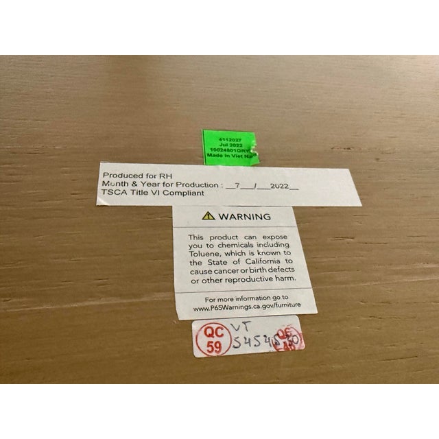 Julie Lawrence for Restoration Hardware T-Brace Dining Table, 60 Inches For Sale - Image 10 of 12