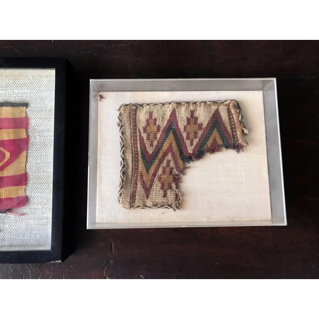 Two Framed Pre-Columbian Textile Fragments Nazca Culture For Sale - Image 4 of 5