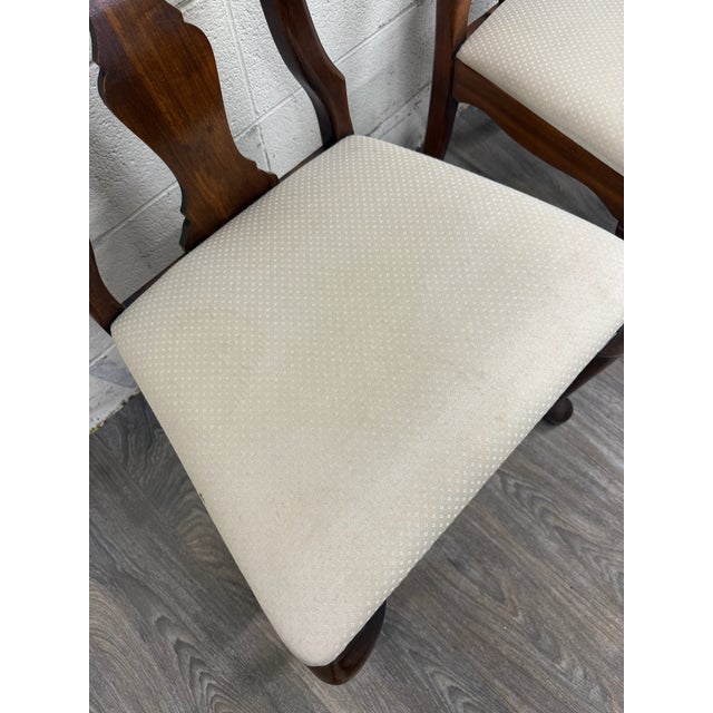 Late 20th Century Vintage Crawford Furniture MFG Heirloom Queen Anne Dining Side Chairs - Set of 4 For Sale - Image 5 of 12