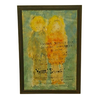 Original 1968 “One‑Man Art Show” Painting for/by Yanni Posnakoff For Sale