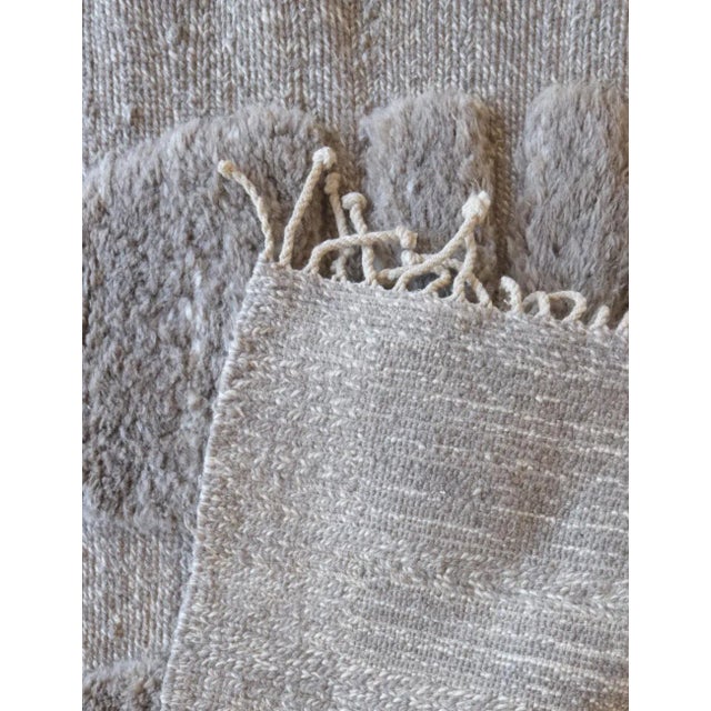 Textile Moroccan Handwoven Minimalist Rug - 5 X 3.6 Ft For Sale - Image 7 of 8