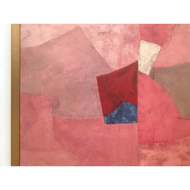 2010s Serge Poliakoff Abstract Expressionist Lithograph Print Framed Modernist Exhibition Poster " Composition en Rose " 1954 For Sale - Image 5 of 13