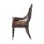 An exceptionally well hand-carved mahogany library armchair, the back in the shape of a ship's transom carved with a Coat...
