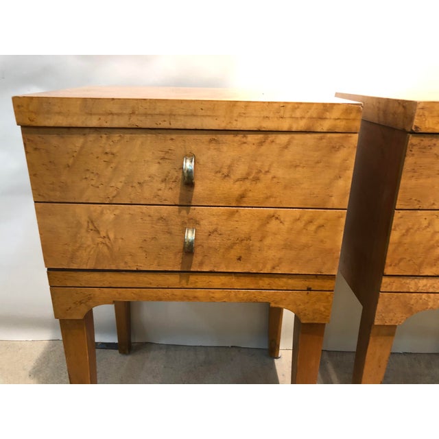 Mid Century Tiger Maple Night Stands a Pair Chairish