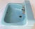 1973 Vintage "Standard" Clair De Lune Blue Cast Iron & Porcelain Wall-Mounted Sink For Sale - Image 10 of 18