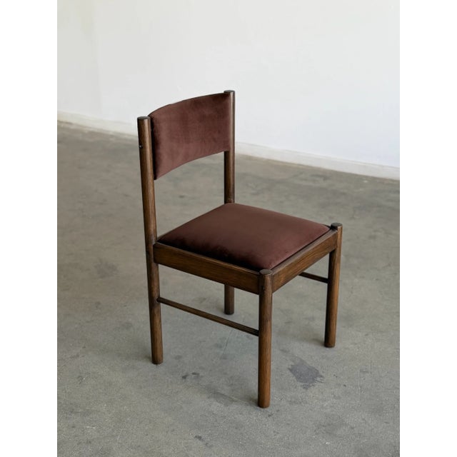 Brown 1970s Minimal Dark Brown Mid Century Chairs For Sale - Image 8 of 15