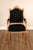 Louis XVI Style Giltwood Armchair With Black Upholstery For Sale - Image 14 of 18