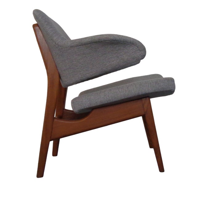 Dutch Walnut Armchair by Louis Van Teeffelen for Wébé, 1960s For Sale