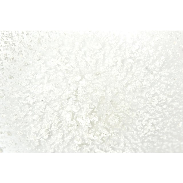 Glass Vintage Murano Seguso Silver Foil Aventurine Chunky Glass Bowl For Sale - Image 7 of 9