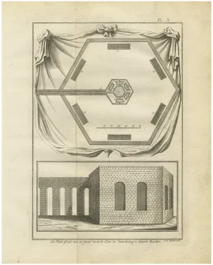 Waterworks Structure and Plan in Grand Cairo Aqueduct System, 1776, Paper