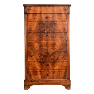 French 19th Century Walnut Louis Philippe Semainier For Sale