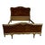 Early 20th Century French Provincial Louis XV Flame Mahogany and Parcel Painted Full Size Bed For Sale