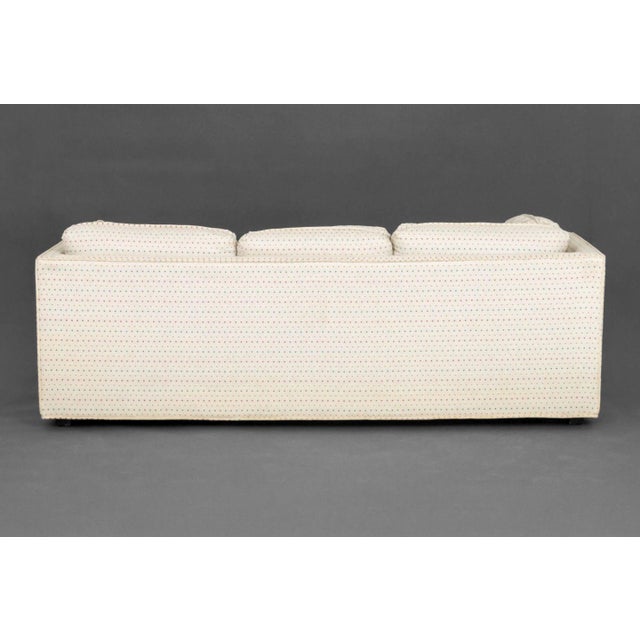 Modern Geometric Linen Upholstered 3-Seat Sofa For Sale - Image 15 of 18