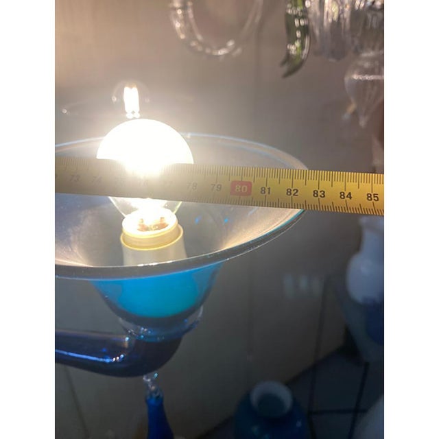 Blue Murano Style Glass Chandelier by Simong For Sale - Image 8 of 9