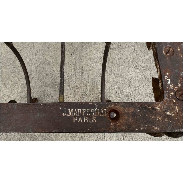 Late 19th-Century French Cast Iron & Marble-Top Pastry Table by J. Mareschal, Paris For Sale - Image 11 of 12