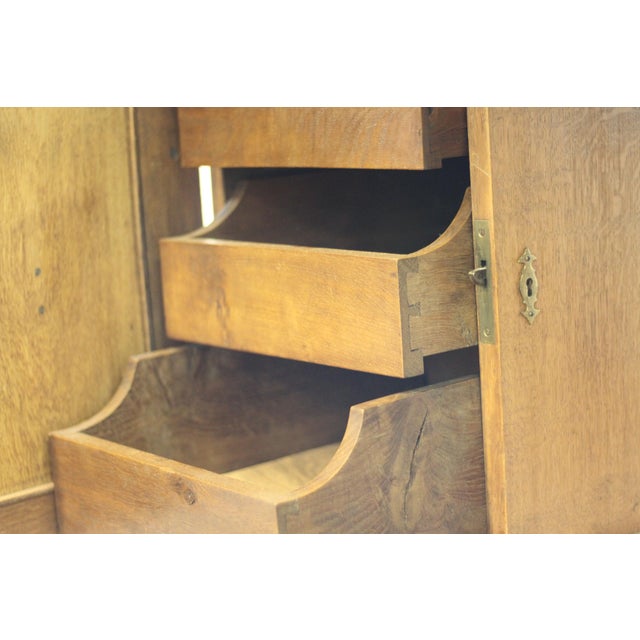 Mid-Century Handcrafted SculpturalDanish Oak Desk, 1960s For Sale - Image 16 of 18