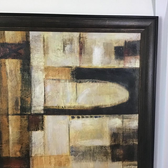 Large Abstract Oil Painting on Canvas by Hilburn | Chairish
