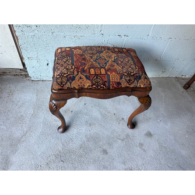 Early 20th Century Antique French Walnut Footstool For Sale - Image 17 of 17