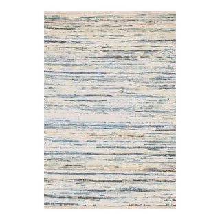 Dash & Albert by Annie Selke Denim Rag Woven Cotton Rug, 6' x 9' For Sale