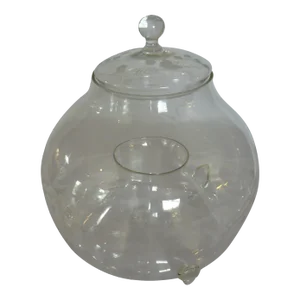 1880s Victorian Blown Glass Fly Catcher With Etchings