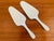 Vintage French Porcelain, Pastry Platter and Cake Lifters by Gien, 1930s, Set of 3 For Sale - Image 11 of 18