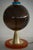 Art Deco Murano Round Black and Orange Art Glass Table Lamp, 2000 For Sale - Image 6 of 10