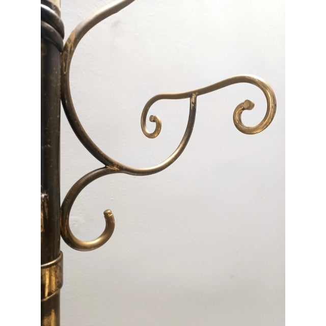 Brass Iron Hat and Coat Rack attributed to Meazza, Italy, 1960s For Sale - Image 9 of 15